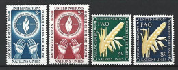 Timbre  Nations Unies  New  York En Neuf * N 21/22/23/24 - Unused Stamps