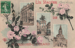 Clermont Ferrand * Souvenir Et Un Baiser De La Commune * Cpa 3 Vues - Clermont Ferrand