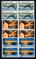 RC 25569 REUNION COTE 244€ PA N° 42 / 44 SÉRIE POSTE AERIENNE EN BLOC DE 4 NEUF ** MNH TB ( VOIR DESCRIPTION ) - Luftpost