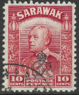 Sarawak. 1947 Crown Colony. GR Cypher Overprint. 10c Used. SG 156 - Sarawak (...-1963)