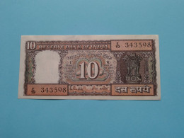 10 Rupees ( Sign. 85 - E/19 343598 ) Bank Of India ( See/voir SCANS ) Used Note XF ! - India