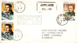 BRIT. ANTARCTIC T. - LETTER 1976 ADELAIDE ISL. - GERMANY / ZG102 - Covers & Documents