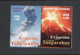 VOLCANOES- ECUADOR  -2006- VOLCANOES  SET OF 2 IN PAIR  MINT NEVER HINGED, SG CAT £11.50 - Volcans