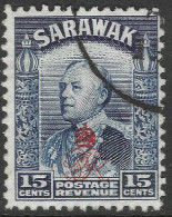 Sarawak. 1947 Crown Colony. GR Cypher Overprint. 15c Used. SG 158 - Sarawak (...-1963)