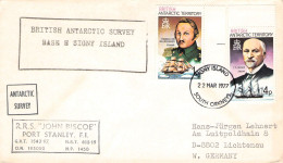 BRIT. ANTARCTIC T. - LETTER 1977 SIGNY ISLAND - GERMANY / ZG105 - Covers & Documents