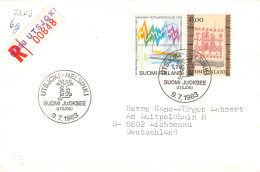 FINLAND - REGISTERED MAIL 1983 UTSJOKI-HELSINKI > GERMANY 1983 / ZG109 - Covers & Documents