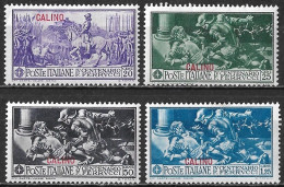 DODECANESE 1930 Stamp Of Italy Ferrucci Set With Overprint CALIMNO 4 Values From The Set Vl. 12 / 15 MH - Dodekanisos