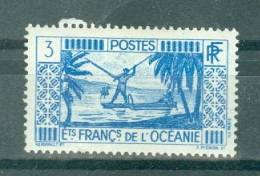 Ets FRANCAIS De L'OCEANIE - N°86* MH - Trace De Charnière SCAN DU VERSO. - Pêcheur. - Autres - Océanie