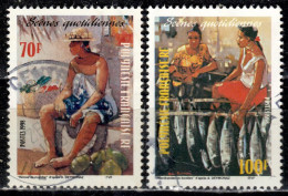 F P+ Polynesien 1998 Mi 774-75 Gemälde - Used Stamps