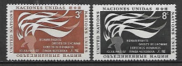 NATIONS - UNIES   -  1957 .  Y&T N° 54 / 55 **.   Droits De L' Homme - Neufs