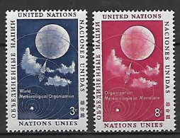 NATIONS - UNIES   -  1957 .  Y&T N° 48 / 49 **.   Météorologie  /  Ballon Sonde. - Nuovi