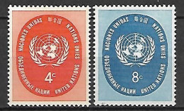 NATIONS - UNIES   -  1958 .  Y&T N° 60 / 61 **.   Sceau De L' ONU. - Unused Stamps