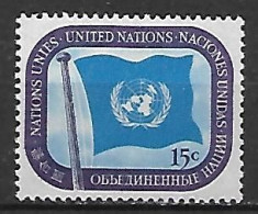 NATIONS - UNIES   -   1951 .  Y&T N° 7 **.   Drapeau De L' ONU - Neufs