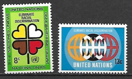 NATIONS - UNIES   -   1971 .  Y&T N° 213 / 214 **.    Contre La Discrimination Raciale. - Ongebruikt