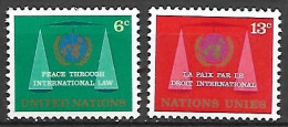 NATIONS - UNIES   -   1969 .  Y&T N° 191 / 192 **.   Balance De La Justice - Nuovi