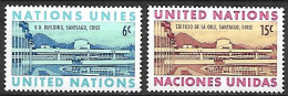 NATIONS - UNIES   -   1969 .  Y&T N° 188 / 189 **.     Batiment De L'ONU  à Santiago Du Chili. - Unused Stamps