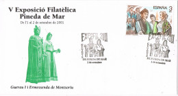 50724. Carta Exposicion PINEDA De MAR (Barcelona) 2001. Fiestas Populares. GEGANTS De Pineda - Cartas & Documentos