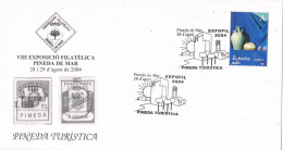 50726. Carta Exposicion PINEDA De MAR (Barcelona) 2004. Tematica TURISMO. Hoteles - Storia Postale