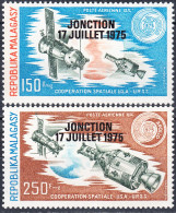 MADAGASCAR 1975, SPACE, SOYUZ-APOLLO, COMPLETE MNH SERIES With OVERPRINT In GOOD QUALITY, *** - Madagascar (1960-...)