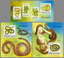 DJIBOUTI 2023 MNH Snakes Schlangen M/S+2S/S - IMPERFORATED - DHQ2326 - Serpents