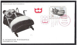 Olympische Spelen 1964 , Oostenrijk - F.D.C - Invierno 1964: Innsbruck