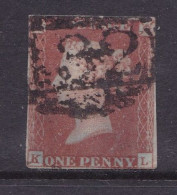 GB Victoria Penny Red Imperf - Heavily Mounted - Oblitérés