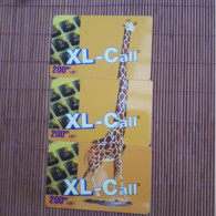 Girafs 3 Phonecards Used  Rare - Giungla
