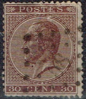 Belgique - 1865 - Y&T N° 19 Oblitéré 58 Bruges - 1849-1865 Medallones (Otros)
