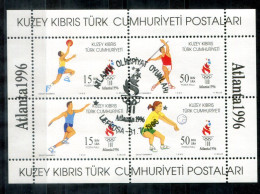 TÜRKISCH-ZYPERN Block 16, Bl.16 Canc. - Olympische Spiele Atlanta,Basketball,Volleyball - TURKISH CYPRUS / CHYPRE TURQUE - Gebraucht