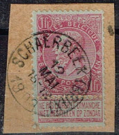 Belgique - 1893 - Y&T N° 64 Oblitéré Schaerbeek, Sur Fragment - 1849-1865 Medallones (Otros)