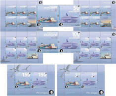 Russia And Finland 2019 Modern Ships Of The Baltic Peterspost Joint Issue Super Full Set Of All Stamps Blocks Sheets - Blokken & Velletjes