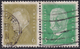 Germany 1928 Sc 368-9 Deutschland Mi W28 Se-tenant Pair From Booklet Used Charlottenburg Cancel - Carnets