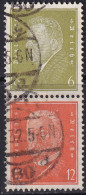 Germany 1928 Sc 369,373 Deutschland Mi S46 Se-tenant Pair From Booklet Used - Postzegelboekjes