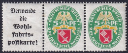 Germany 1929 Sc B28a Deutschland Mi W34 Pair & Label From Booklet MLH* - Booklets