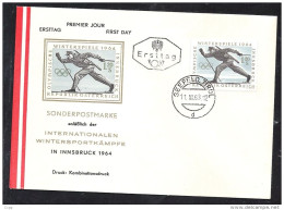 Olympische Spelen 1964 , Oostenrijk - F.D.C - Inverno1964: Innsbruck