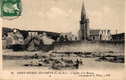 N°106590 -cpa Saint Michel En Grève -l'église Et Le Bourg- - Saint-Michel-en-Grève