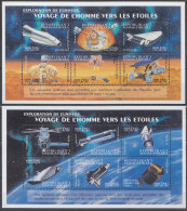 MADAGASCAR 2000, SPACE, COMPLETE MNH SERIES As TWO SMALL SHEETS With GOOD QUALITY, *** - Madagascar (1960-...)