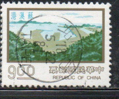 CHINA REPUBLIC CINA TAIWAN FORMOSA 1976 MAJOR CONSTRUCTION PROJECTS SU-AO PORT 9$ USED USATO OBLITERE' - Usati