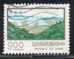 CHINA REPUBLIC CINA TAIWAN FORMOSA 1976 MAJOR CONSTRUCTION PROJECTS SU-AO PORT 9$ USED USATO OBLITERE' - Used Stamps