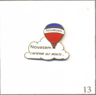Pin's Transport - Montgolfière / Ballon “Novasam“ Intérim. Estampillé BI. EGF. T959-13 - Airships