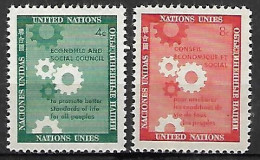 NATIONS - UNIES   -  1958 .  Y&T N° 62 / 63 **.   Conseil économique Et Social. - Ungebraucht