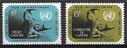 NATIONS - UNIES   -   1970 .  Y&T N° 201 / 202 **.    Lutte Contre Le Cancer - Unused Stamps