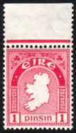 1923 1d With Inverted Wmk., Top Sheet Marginal, Fresh U/m And Almost Perfectly Centred, Very Rare From Sheet Format - Ungebraucht
