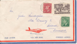 Canada Air Mail Cover Sent To Denmark Wainricht 29-2-1952 - Poste Aérienne