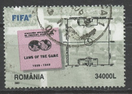 Roumanie - Rumänien - Romania 2003 Y&T N°4860 - Michel N°5768 (o) - 34000l Règles Du Football - Used Stamps