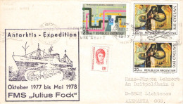 ARGENTINA - ANTARKTIS-EXPEDITION FMS "JULIUS FOCK" 1977 / ZG131 - Cartas & Documentos