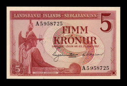 Islandia Iceland 5 Kronur L. 1957 Pick 37a Sc Unc - Islanda