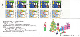 Norge, 1990, 1057/58 Booklet 16, MNH **, Weihnachten: Kinderzeichnungen. Control Number - Carnets