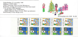 Norge, 1990, 1057/58 Booklet 16, MNH **, Weihnachten: Kinderzeichnungen. - Markenheftchen