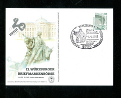 "BUNDESREPUBLIK DEUTSCHLAND" 1993, Privatpostkarte "Europastadt Wuerzburg", SSt. (16791) - Postales Privados - Usados